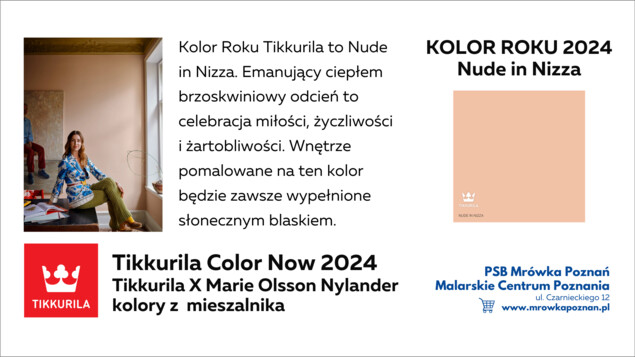 Tikkurila Color Now 2024 - kolor roku Nude in Nizza
